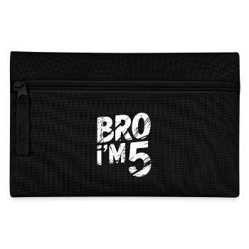 Bro, ich bin 5 – Coole Geburtstags-Design - Federtasche - Schwarz - Vorne