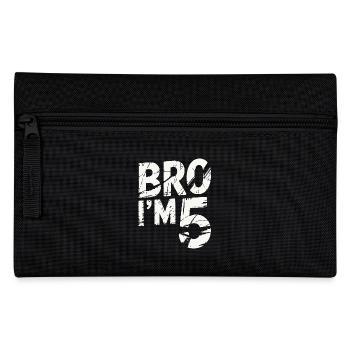 Bro, ich bin 5 – Coole Geburtstags-Design - Federtasche - Schwarz - Vorne