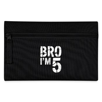 Bro, ich bin 5 – Coole Geburtstags-Design - Federtasche - Schwarz - Vorne