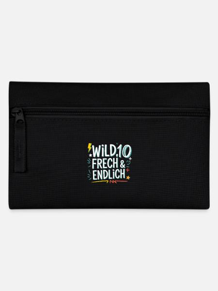 Wild, Frech & Endlich 10 Jahre 10. Geburtstag - Federtasche - Schwarz
