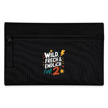 Sauvage, effronté et enfin 2 ans 2e anniversaire - Trousse - noir - Devant