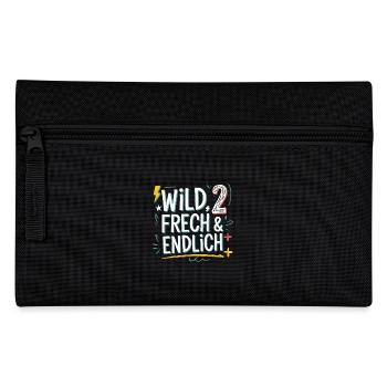 Sauvage, effronté et enfin 2 ans 2e anniversaire - Trousse - noir - Devant