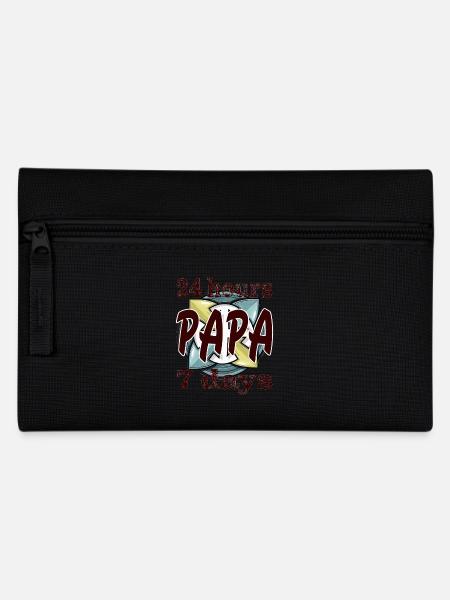 24 hours 7 days PAPA - Federtasche - Schwarz
