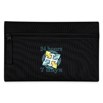 24 hours 7 days - Federtasche - Schwarz - Vorne