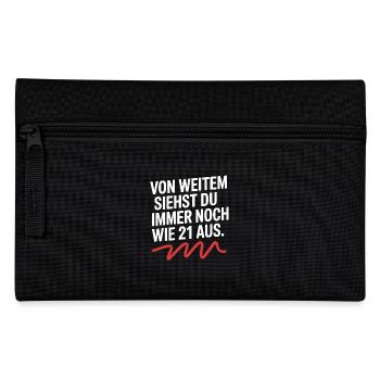Von Weitem Siehst Du Wie 21 Aus Geburtstag Party - Federtasche - Schwarz - Vorne