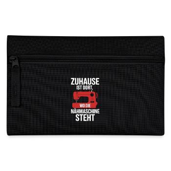 Sewing at home is where the sewing machine is - Pencil Case - black - Front