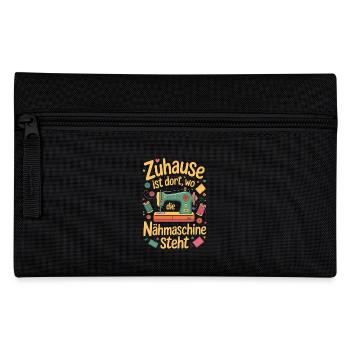 Sewing at home is where the sewing machine is - Pencil Case - black - Front