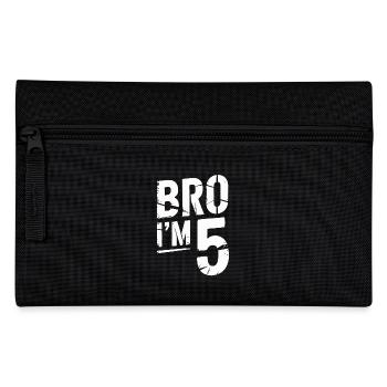 Bro, ich bin 5 – Coole Geburtstags-Design - Federtasche - Schwarz - Vorne