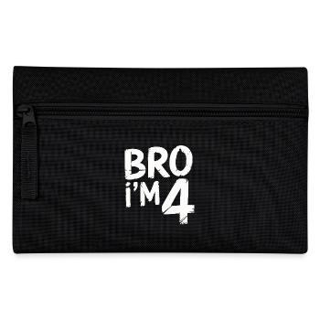 Bro, ich bin 4 – Coole Geburtstags-Design - Federtasche - Schwarz - Vorne