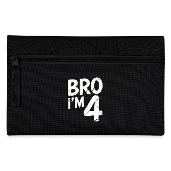 Bro, ich bin 4 – Coole Geburtstags-Design - Federtasche - Schwarz - Vorne