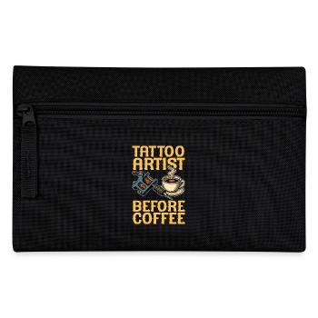 Tattoo Artist Before Coffee Tattooing Coffee Lover - Federtasche - Schwarz - Vorne