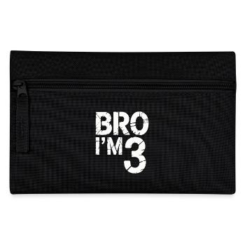 Bro, ich bin 3 – Coole Geburtstags-Design - Federtasche - Schwarz - Vorne