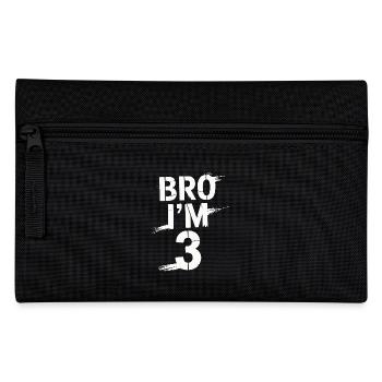 Bro, ich bin 3 – Coole Geburtstags-Design - Federtasche - Schwarz - Vorne