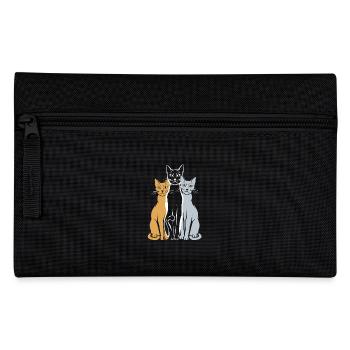 Three Cats Silhouette Artwork for - Pencil Case - black - Front