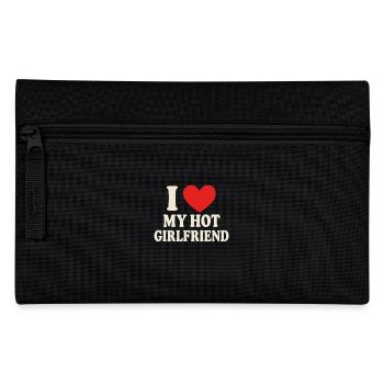 I ❤️ My Hot Girlfriend – Statement Design - Pencil Case - black - Front
