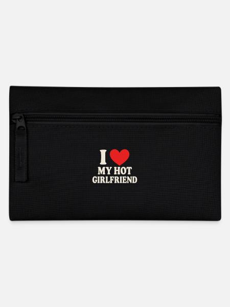 I ❤️ My Hot Girlfriend – Statement Design - Federtasche - Schwarz