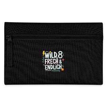Sauvage, effronté et enfin 8 ans 8e anniversaire - Trousse - noir - Devant