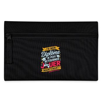 Ich habe mein Diplom, ich kann wieder Gamer spielen - Federtasche - Schwarz - Vorne