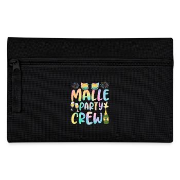 Malle Party Crew Gruppen Mallorca Party Urlaub - Federtasche - Schwarz - Vorne