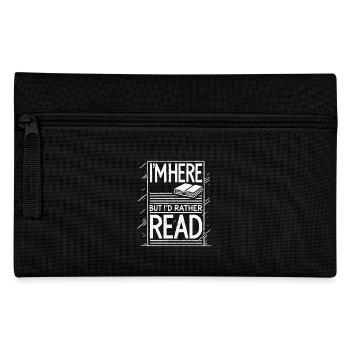 Lustiger Retro Buch Design Spruch für - Federtasche - Schwarz - Vorne