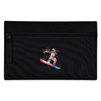 Snowboarder Snowboarding Snowboard - Federtasche - Schwarz - Vorne