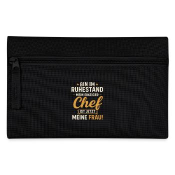 Ruhestand Chef Meine Frau - Federtasche - Schwarz - Vorne