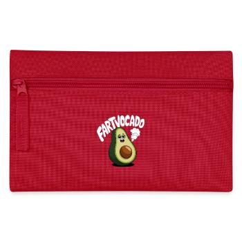 Lustige Avocado Furzen Pupsen Fartvocado - Federtasche - Rot - Vorne