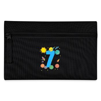 Galactic Adventure for the 7th Birthday - Pencil Case - black - Front
