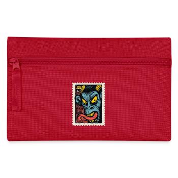 Dämon-Affe mit langer Zunge, eine Comic Briefmarke - Federtasche - Rot - Vorne
