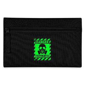 Biohazard Grunge Zombies Apocalypse Gas Mask - Pencil Case - black - Front