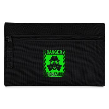 Biohazard Grunge Zombies Apokalypse Gasmaske - Federtasche - Schwarz - Vorne