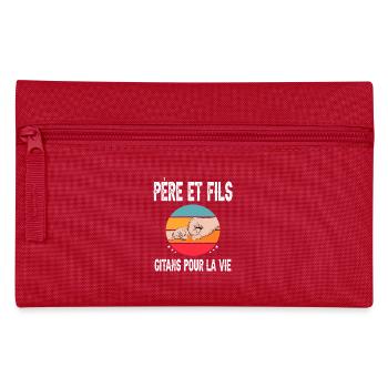 père et fils papa gitan vintage fête des pères - Trousse - rouge - Devant
