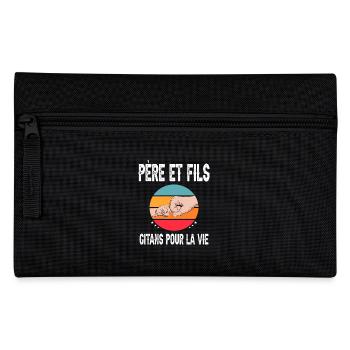 père et fils papa gitan vintage fête des pères - Trousse - noir - Devant