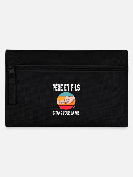 père et fils papa gitan vintage fête des pères - Trousse - noir
