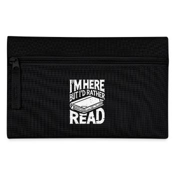 Lustiger Spruch für Buchliebhaber im Retro Stil - Federtasche - Schwarz - Vorne