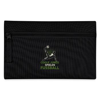 Coole Jungs spielen Fußball - Federtasche - Schwarz - Vorne