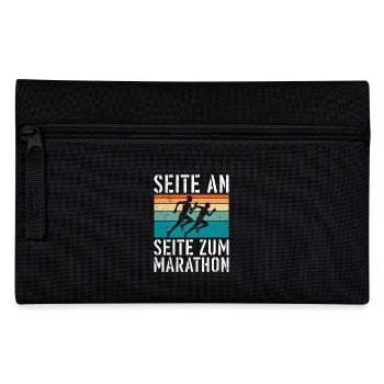 Läufer SEITE AN SEITE ZUM MARATHON Lustiges - Federtasche - Schwarz - Vorne