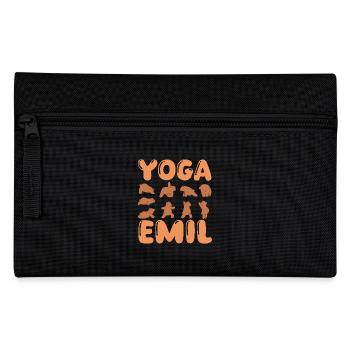 Cat Yoga Emil - Pencil Case - black - Front