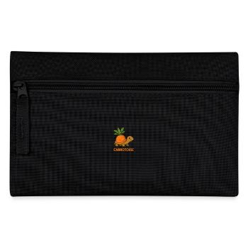 Illustration de tortue carotte avec jeu de mots - Trousse - noir - Devant