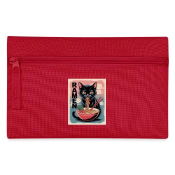 Ramen cat in Japanese style - Pencil Case - red - Front
