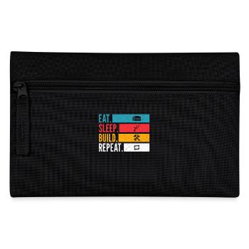 Eat Sleep Build Repeat Home Improvement Shirt - Pencil Case - black - Front