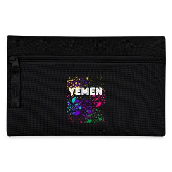 YEMEN splatter Design - Federtasche - Schwarz - Vorne