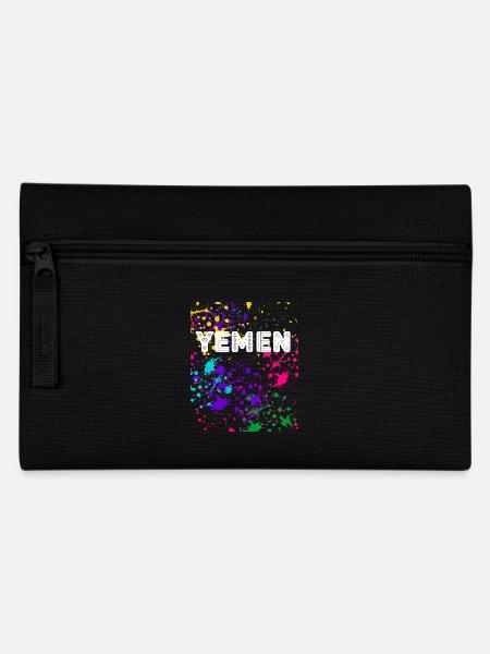 YEMEN splatter Design - Federtasche - Schwarz