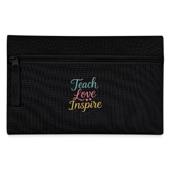 Lehren Lieben Inspirieren Schule Design - Federtasche - Schwarz - Vorne