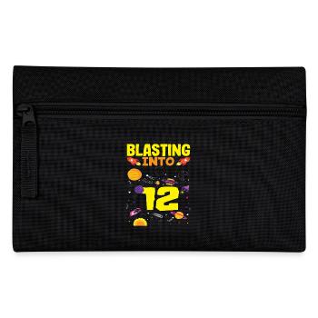 Space adventure for the 12th birthday - Pencil Case - black - Front