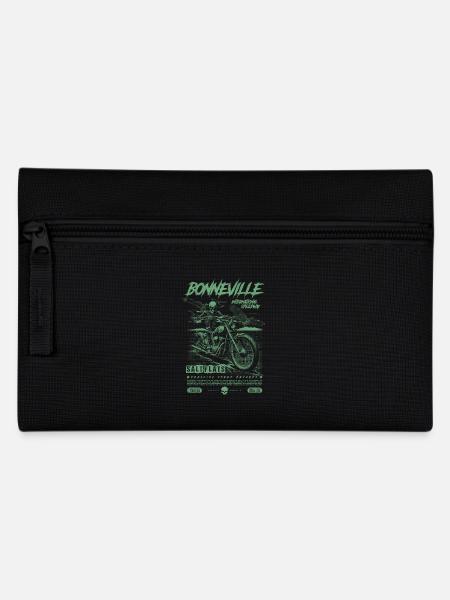 Bonneville Salt Flats Motorcycle Vintage Biker - Pencil Case - black