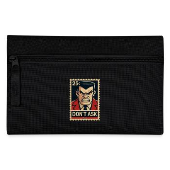 Angry Guy Stamp: Don't Ask - Pencil Case - black - Front