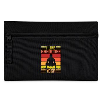 Yoga J’aime le yoga hardcore Yoga drôle - Trousse - noir - Devant
