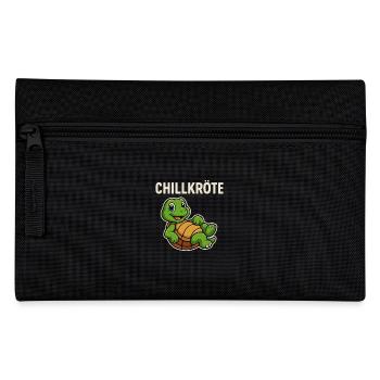 Chill Toad Turtle - Funny Turtle - Pencil Case - black - Front