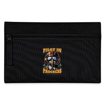 Flight Instructor Pilot In Progress Flight Trainer - Pencil Case - black - Front